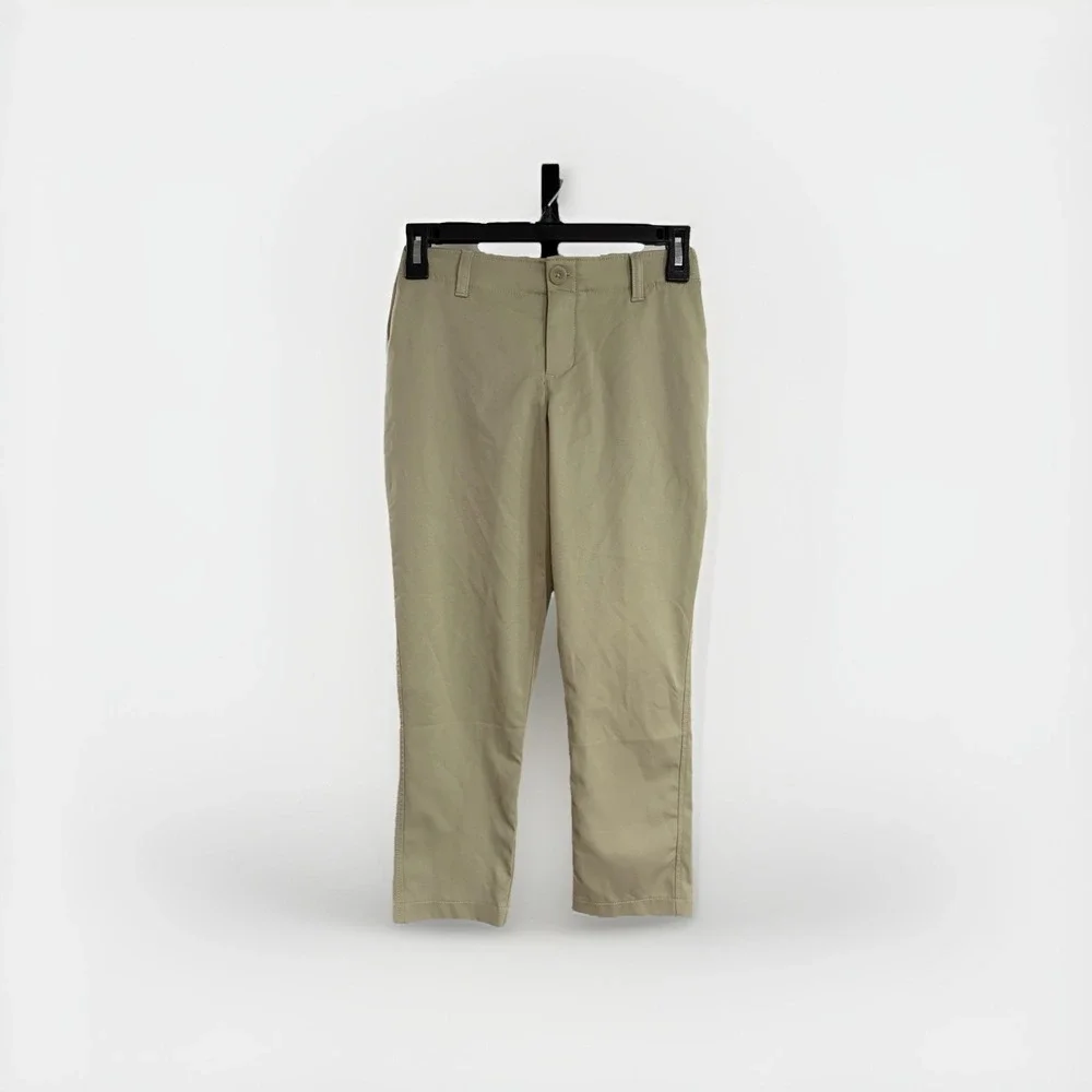 Under Armour boys khaki dress pants stretch wrinkle free size 10 EUC C30